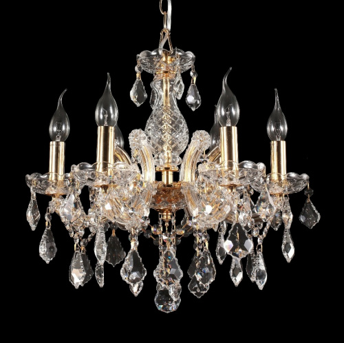 Хрустнальная люстра Crystal Lux INES INES SP6 GOLD/TRANSPARENT купить по низкой цене