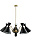 Люстра потолочная Crystal Lux JOVEN SP5 GOLD/BLACK