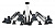 Подвесная люстра Arte Lamp Ragno Black A2043SP-12BK