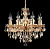 Хрустнальная люстра Crystal Lux INES INES SP8 GOLD/AMBER