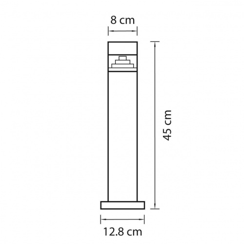 Светодиодный уличный столб Lightstar Raggio 377905