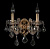 Бра Crystal Lux INES INES AP2 GOLD/TRANSPARENT