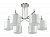 Люстра потолочная Crystal Lux SERGIO PL6 NICKEL