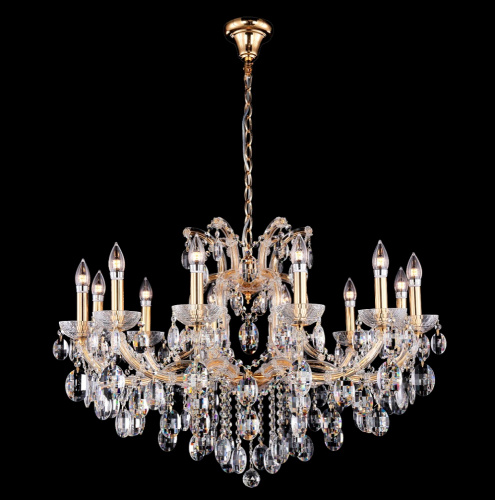 Подвесная люстра Crystal Lux HOLLYWOOD HOLLYWOOD SP12 GOLD купить по низкой цене