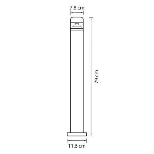 Светодиодный уличный столб Lightstar Raggio 376705